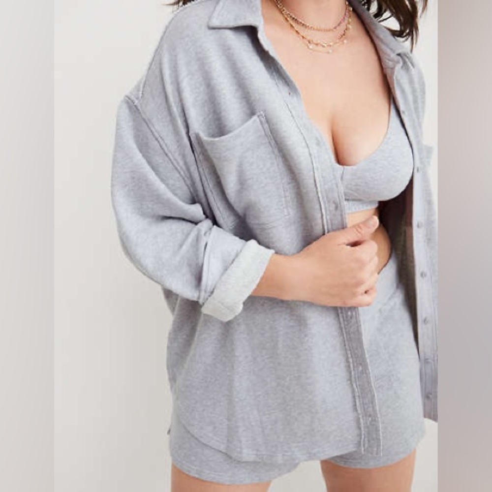 Aerie Lumber Jane fleece shirt